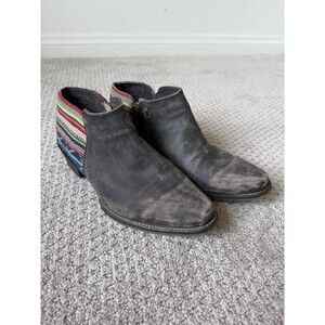 Roper Serape Heel Southwestern Cowboy Boots Western Booties Cowgirl Snip Toe